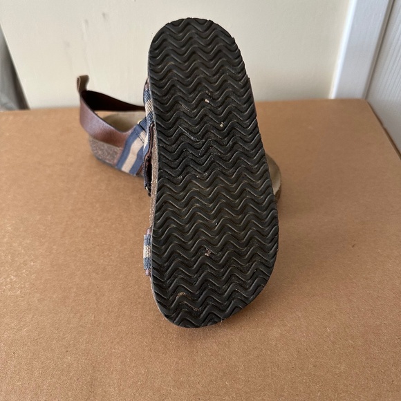 Carter’s | Toddler Faux Leather Cork Sandals size 12T Brown Navy Neutral - Picture 5 of 6